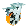 Heavy Duty PU on Aluminum Total Brake Casters